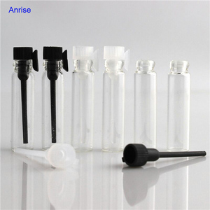 Flacons pour échantillons de parfum en verre, pièces, 1ml, 2ml, 3ml, mini bouteilles pour testeur, parfums, échantillons, bouchon applicateur en plastique noir/blanc - Product Image 1