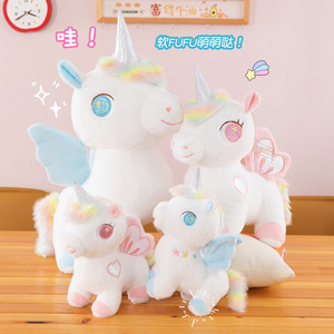 Bán buôn dễ thương phim hoạt hình <span class=keywords><strong>Unicorn</strong></span> đồ chơi sang trọng Unisex mềm bông nhồi bông bay ngựa động vật thêu kỹ thuật PP bông Điền - Product Image 6