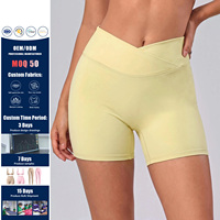 Shorts de yoga taille haute pour femmes en Spandex/Nylon, extensibles dans quatre directions, respirants, séchage rapide, écologiques, anti-odeurs, grandes tailles