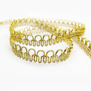 <span class=keywords><strong>TROYA</strong></span> 1.5cm/2cm Eco-Friendly 100% Poliestere Fai da Te Tessuto Erkoumi Oro Argento Ricamato con Paillettes Passamaneria in Pizzo Motivo Geometrico - Product Image 3