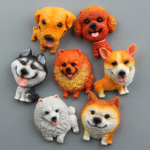 Usine personnalisée résine artisanat Corgi bouledogue Shiba Inu modèle aimants pour réfrigérateur avec autocollant magnétique de forme personnalisée - Product Image 1