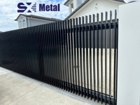 Nieuw design Australische stijl aluminiumlegering verticale blad veiligheidsomheining 6 voet paardenhek met zwarte poedercoating