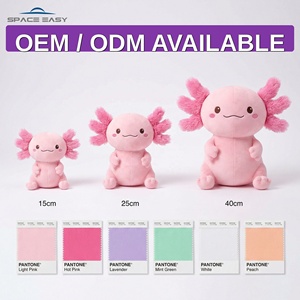 Peluche de Axolotl Kawaii de Alta Calidad al por Mayor 2026, Lindo Peluche de Salamandra Rosa Regordeta para Niños y Niñas, Regalos Personalizados OEM - Product Image 2