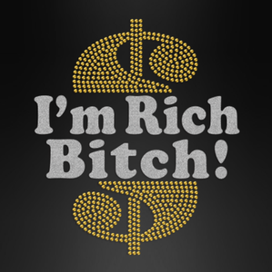 Trending Products 2025 Rhinestone Sheet Transfer Get Rich Rhinestone Transfer Calcomanías - Product Image 3