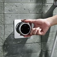Ensemble de douche de plafond en forme de goutte d'eau de luxe pommeau de douche à LED en laiton multifonctionnel système de bain à température constante haute pression