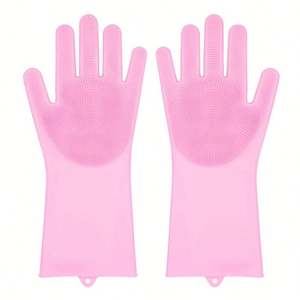 USSE Cocina Baño Limpieza Pet Cuidado del cabello Lavavajillas Reutilizable Guante mágico de silicona - Product Image 3