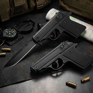 Nouveau couteau pliant de type pistolet de style allemand 2026, couteau miniature multifonctionnel portable pour l'extérieur avec manche en aluminium 3CR13, emballé - Product Image 2