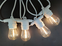 Guirlande lumineuse LED étanche pour extérieur, jardin, terrasse, bar, 10m 15m, ampoules E27 S14