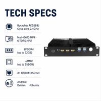 Mini PC industriel embarqué Rockchip RK3588, 16 Go LPDDR4, NPU 6 TOPS, 8K, double RS485, CAN, POE, WiFi 6, SSD, boîtier Edge AI