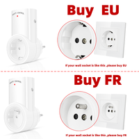 Prise murale programmable sans fil RF avec télécommande, compatible EU, UK, SCHUKO, 433 MHz, interrupteur électrique 220 V/230 V 10 A pour éclairage