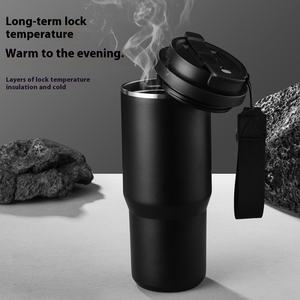 2025 Vente chaude 6e génération Double couche tasse thermos sous vide avec corde de transport de paille et une couverture pour trois boissons - Product Image 4