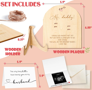 Idées d'annonce <span class=keywords><strong>de</strong></span> bébé mignon pour papa grossesse révéler au mari sculpté gravure annonce surprise <span class=keywords><strong>de</strong></span> grossesse - Product Image 2