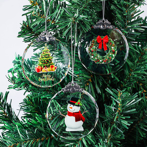 Adornos Navideños de Cristal Transparente K9 al por Mayor, Estilo Feng Shui, Decoraciones Colgantes para Árbol, Artesanías de Cristal, Adornos Navideños Económicos - Product Image 2