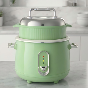 Dual-function Electric Rice Cooker with Bottom Heating,1.0-2.8L 400W-1000W Cooking and Warming for Home Use
