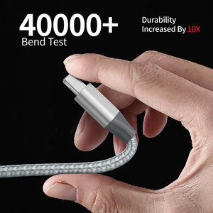 <span class=keywords><strong>Chargeur</strong></span> d'accessoires électroniques <span class=keywords><strong>hp</strong></span> Grosir, <span class=keywords><strong>chargeur</strong></span> de téléphone portable en nylon tressé, 18W, charge rapide, câbles de données USB vers Type-C - Product Image 6