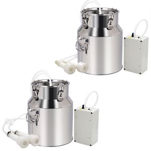 Máquina de Ordeño Eléctrica Portátil de Acero Inoxidable de 14L para Vacas/Ovejas/Cabras con Bomba de Vacío de Velocidad Ajustable, Equipo Ligero de 3 kg - Product Image 1