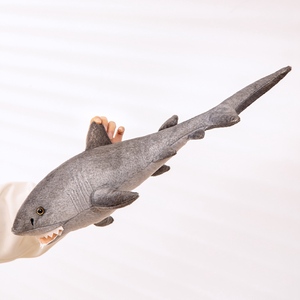 Hot bán phim hoạt hình thú nhồi bông động vật biển màu xám cá mập đồ chơi sang trọng tùy chỉnh OEM/ODM cá mập búp bê sang trọng quà tặng cho trẻ em - Product Image 3