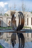 Pièce de déclaration d'installation d'anneau architectural en acier inoxydable pour espaces commerciaux haut de gamme