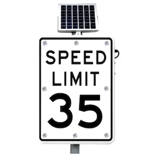 OEMトラフィック警告LEDソーラーAC電源エッジ点灯反射道路速度制限標識