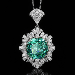 2025 New Zhuangshang Jewelry Simulation Bird's Nest Chopala Green Fashion Pendant Set 14*14-12*12 - Product Image 2