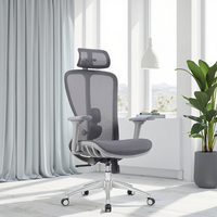 Chaise de bureau ergonomique pivotante en maille moderne de luxe bon marché avec soutien lombaire réglable, prix compétitif, norme Bifma