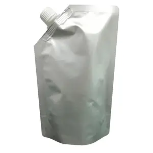 Kantong Kemasan Fleksibel Foil Aluminium, Kantong Kemasan Fleksibel untuk Bubuk, Kecap, Saus, Kecap, Aman, Aluminium, 1L