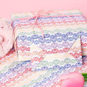 DAMAI Colorful Striped Party <b>White</b> Kraft Gift <b>Wrapping</b> <b>Paper</b> Birthday Wedding Decoration <b>Paper</b> for Gift Packaging Party Supplies - Product Image 2