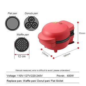 Machine à <span class=keywords><strong>petit</strong></span>-déjeuner 3-en-1 : Gaufrier domestique, mini-machine à pain portable, machine à donuts, et appareil à sandwichs multifonctionnel - Product Image 6