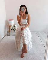 Robe Longue Maxi Élégante et Décontractée pour Femme 2026, Grande Taille, Robe Blanche en Dentelle pour Femme