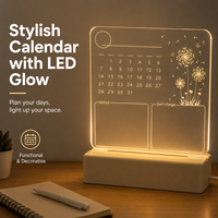 Tableau d'affichage LED mince en acrylique alimenté par USB pour messages DIY, menus, promotions, rappels de bureau, fournitures pour commandes en gros