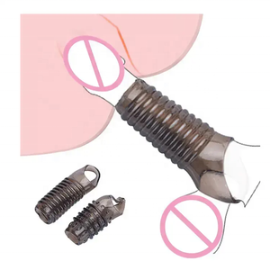 Venta caliente silicona pene manga pene anillo condón adultos juguetes sexuales para hombre - Product Image 2