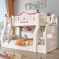 Cama litera superior e inferior para adultos, ideal para apartamentos pequeños, cama alta y baja para niños, toda de madera maciza, y cama infantil.