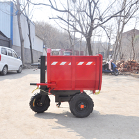 Petit chariot électrique de tricycle pour le transport de mortier de ciment au chantier de construction