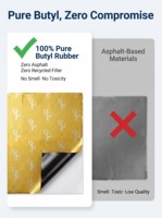 Tapis insonorisant pour voiture, feuille de butyl pour l'atténuation des vibrations et la réduction du bruit, isolation acoustique pour voitures et bâtiments industriels