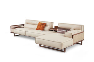 ชุดโซฟาหนังวอลนัทหรูหราระดับไฮเอนด์ดีไซน์คลาสสิกและดั้งเดิม - Product Image 5