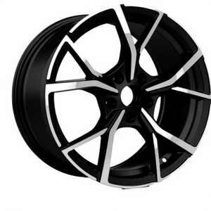 Nuovi Cerchi in Lega di Alluminio YQ da 17 Pollici per SUV, Multi-Raggio 8.5J ET38 PCD5X112, Finitura Nera Lavorata, Garanzia di 3 Anni per Golf <span class=keywords><strong>R</strong></span> - Product Image 4