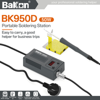 Station de soudage électrique BAKON BK950D portable mini sans plomb avec affichage numérique, noyau chauffant T12/T13, 50 watts, pour micro-soudage