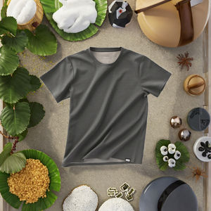 Camiseta de Algodón Plateado con Protección RFID y Bloqueo de Radiación 5G, Diseño Liso Teñido en Hilo, Estilo Casual, Tejido Liso - Product Image 3