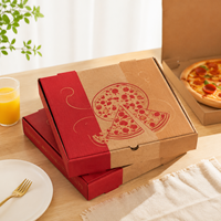 Boîtes à pizza jetables en kraft en gros d'usine, 7, 8, 9, 10, 12 pouces, emballages alimentaires à emporter en papier pour la cuisson, en stock