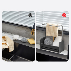 Support de rangement de finition de <span class=keywords><strong>cuisine</strong></span> support de chiffon de vaisselle égouttoir à serviettes éponge support d'arrangement d'essuyage - Product Image 3