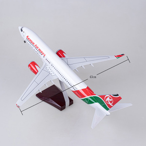 โมเดลเครื่องบินเรซิ่นไดแคสต์ โบอิ้ง บี737 สายการบินเคนยา ขนาด 1/85 ความยาว 47 ซม. พร้อมล้อลงจอด สำหรับตั้งโชว์ ของสะสม - Product Image 4