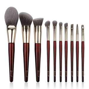 Brochas de Maquillaje Veganas Sintéticas de Alta Calidad, Libres de Crueldad, con Logotipo Personalizado Profesional, <span class=keywords><strong>Precio</strong></span> de Fábrica al por Mayor, 10 Piezas - Product Image 1