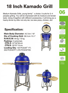 Auplex Parrilla Kamado de Carbón de Acero Inoxidable de 18 Pulgadas, Verde, Moderna, Lujosa y Premium, con <span class=keywords><strong>Asador</strong></span> Ajustable y Carro para Exteriores - Product Image 3