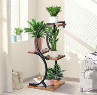 Kit galvanisé de support pour plantes d'intérieur moderne à 4 niveaux pour le bureau, la maison, le centre commercial, le jardin et les pots de fleurs.