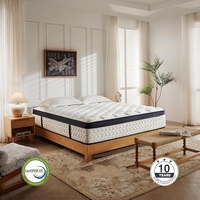 Matelas orthopédique double de luxe pour meubles de chambre à coucher King Size Matelas en mousse hybride compressée sous vide intelligent pour lit d'école