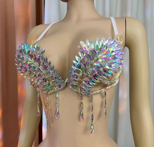 Nouveau soutien-gorge à armatures <span class=keywords><strong>Samba</strong></span> Carnival Rainbow Stone pour la danse du ventre, idéal pour les fêtes EDC, les Raves, les défilés d'Halloween, le Mardi Gras et les spectacles de Jouvert - Product Image 5