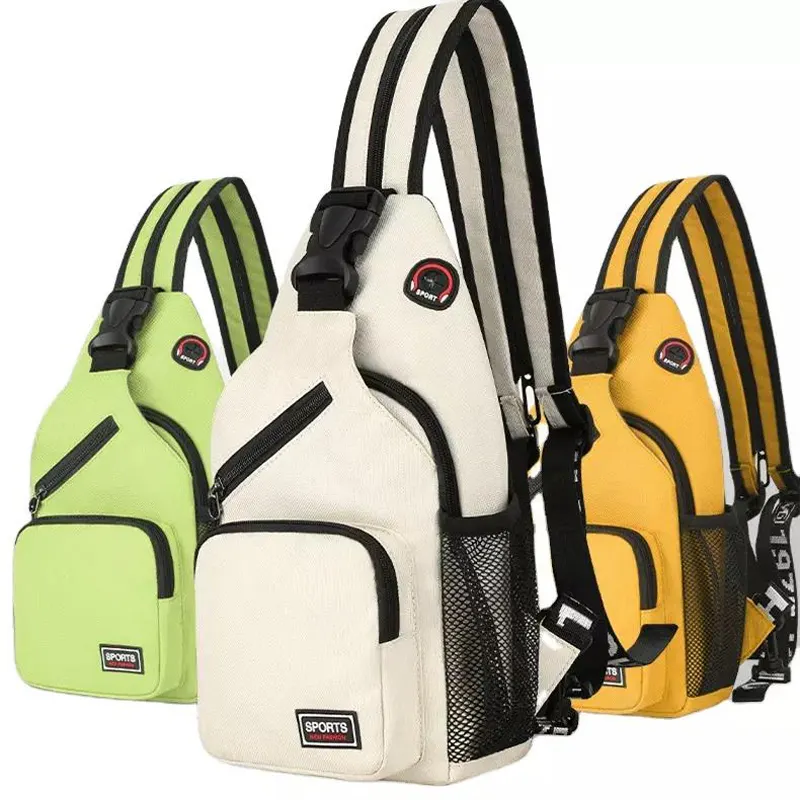 Fashion Waterproof Crossbody Sling Backpack with Earphone Hole Women Men Fashion Shoulder Chest Bag