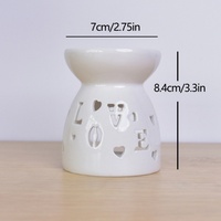Brûleur d'huile d'aromathérapie en céramique Diffuseur d'huile essentielle de luxe Chauffe-cire de bougie pour Spa Ambiance Hotel Commodités