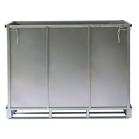 Caisse métallique pliable personnalisée, durable, pour le transport de marchandises industrielles, emballage de stock, matériaux liquides, palette en vrac pour produits chimiques