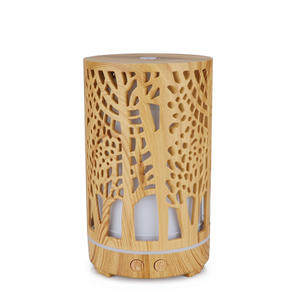 Crossborder Mini 180ml Wood Grain Aroma <b>Diffuser</b> With Led Light Usb Powered Humidifier For Home Essential <b>Oil</b> Lamp - Product Image 4